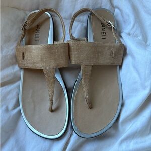 Vaneli Women's Sandals in Tan and Silver